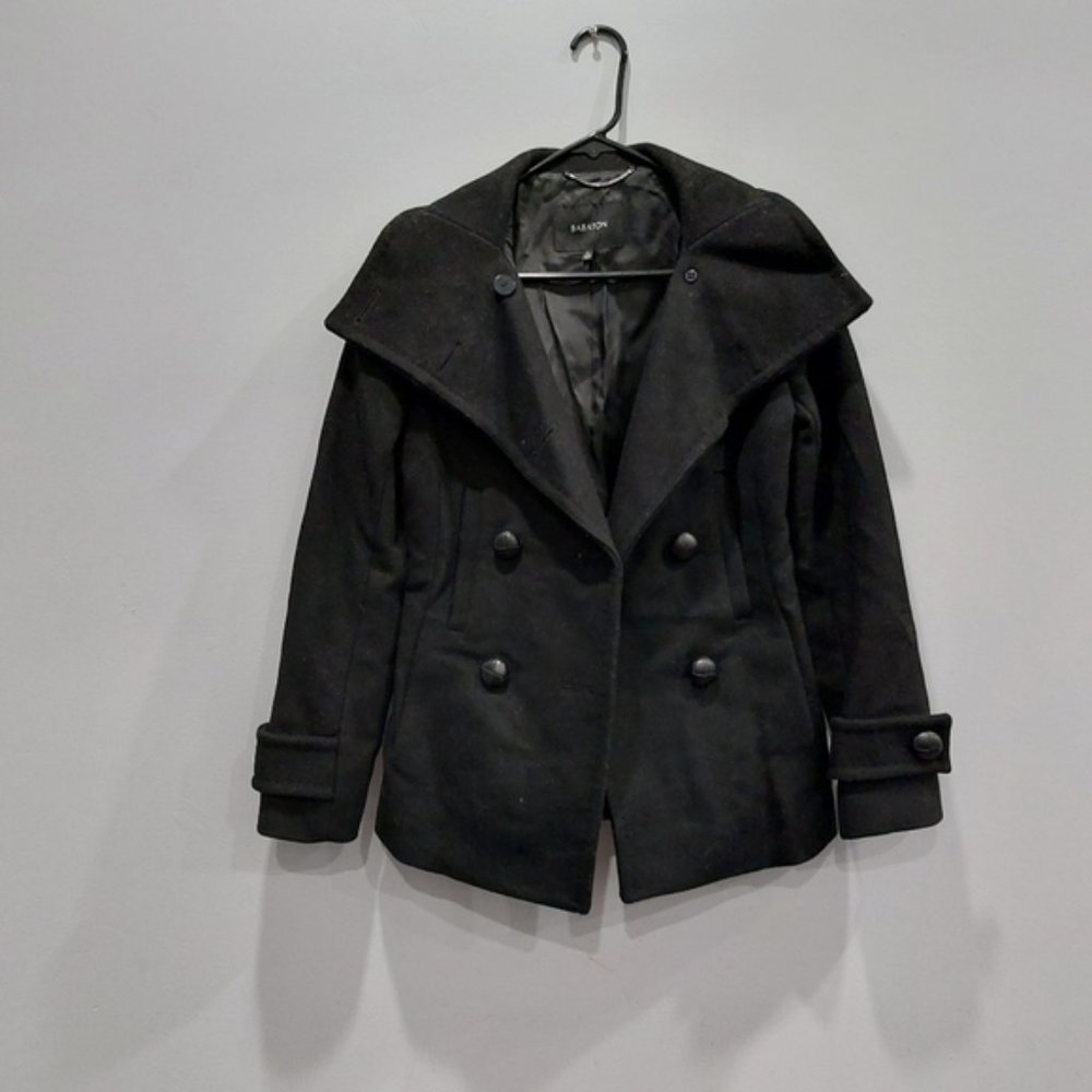 Aritzia Babaton Howell Black Wool Coat Small